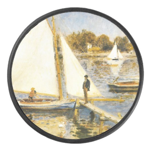 De Seine bij Argenteuil Auguste Renoir Hockey Puck (Voorkant)