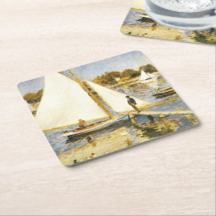 De Seine bij Argenteuil Auguste Renoir Kartonnen Onderzetters