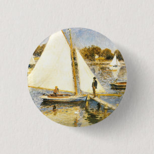 De Seine bij Argenteuil Auguste Renoir Ronde Button 3,2 Cm