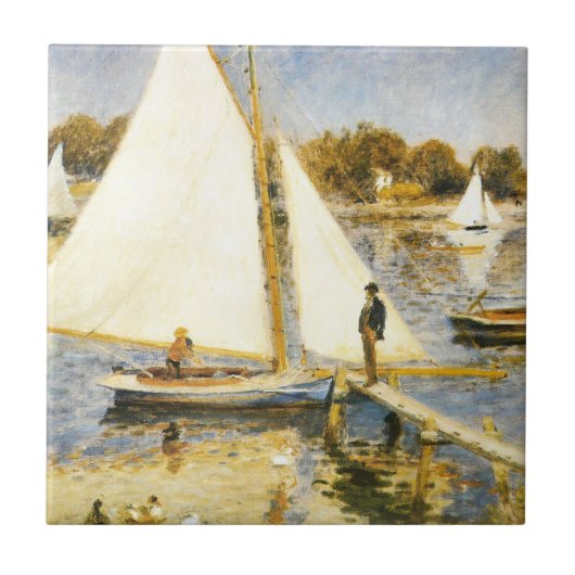 De Seine bij Argenteuil Auguste Renoir Tegeltje (Voorkant)