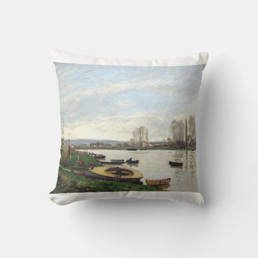 De Seine bij Argenteuil van Sisley Kussen (Voorkant)