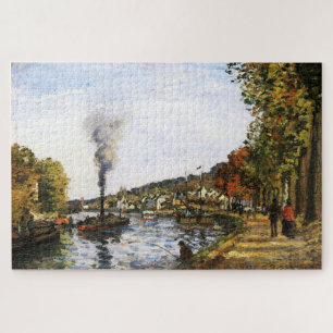 De Seine bij Marly (1871) door Camille Pissarro Legpuzzel
