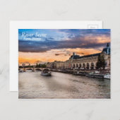 De Seine, het Briefkaart van Parijs (Voorkant / Achterkant)
