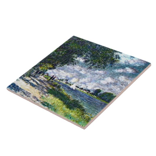 De Seine in Argenteuil Tegeltje (Zijkant)