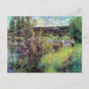 De Seine in Chatou door Pierre Renoir Briefkaart