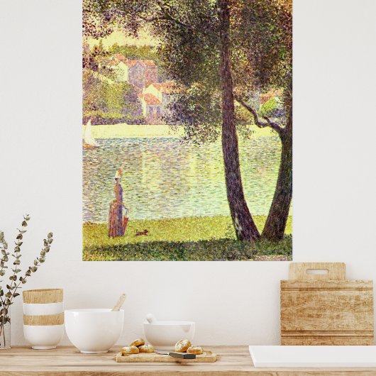 De Seine in Courbevoie, door Georges-Pierre Seurat Poster (Keuken)