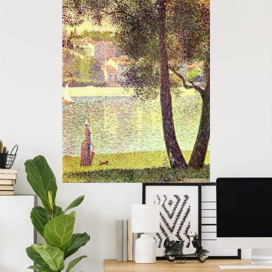 De Seine in Courbevoie, door Georges-Pierre Seurat Poster (Thuiskantoor)