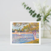 De Seine in La Grande Jatte, Seurat Briefkaart (Staand voorkant)