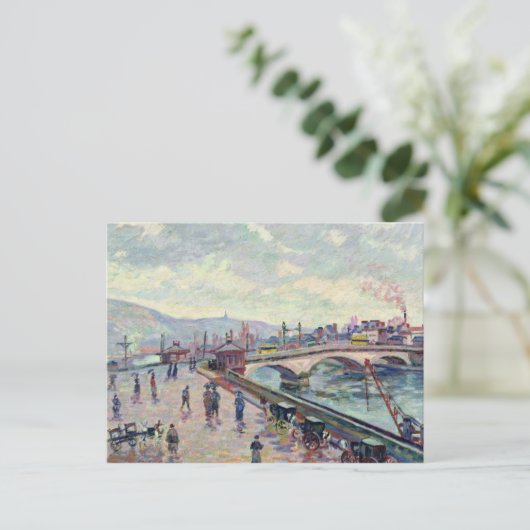 De Seine in Rouen Briefkaart (Staand voorkant)