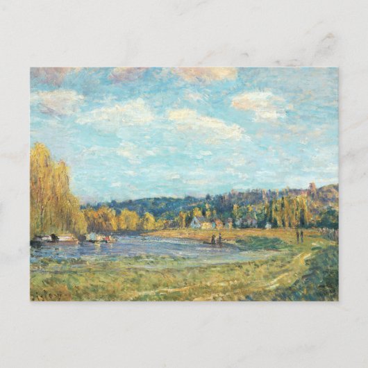 De Seine in Saint-Cloud Alfred Sisley Briefkaart (Voorkant)