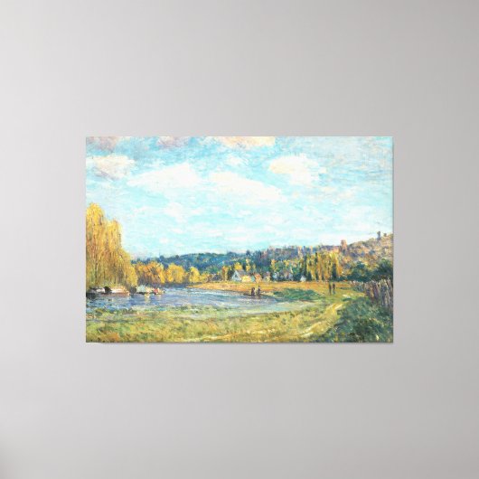 De Seine in Saint-Cloud Alfred Sisley Canvas Afdruk (Voorkant)