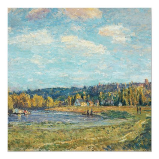 De Seine in Saint-Cloud Alfred Sisley Poster (Voorkant)