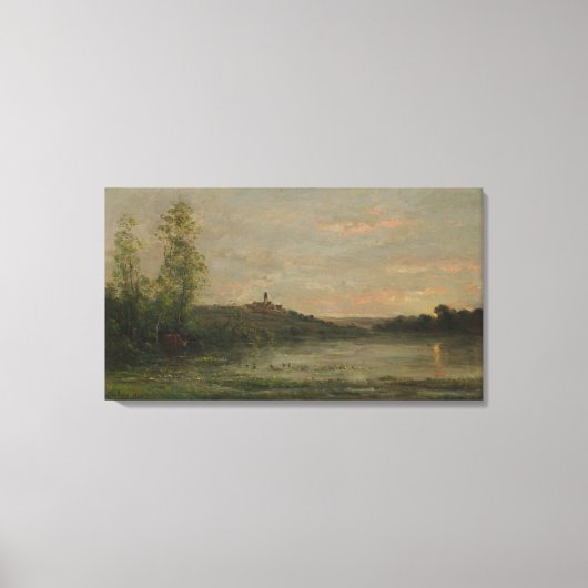 De Seine Morning Charles-François Daubigny Canvas Afdruk (Voorkant)