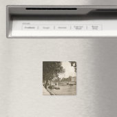 de seine, parijs, frankrijk Vintage Magneet (Insitu (Vaatwasser))