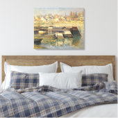 De Seine te Asnieres door Claude Monet Canvas Afdruk (Insitu (Slaapkamer))