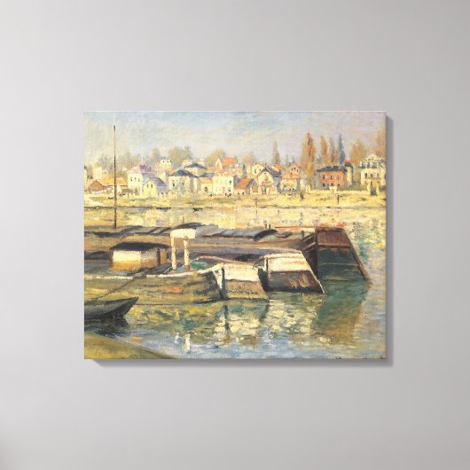 De Seine te Asnieres door Claude Monet Canvas Afdruk (Voorkant)