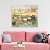 De Seine te Asnieres door Claude Monet Canvas Afdruk (Insitu (Woonkamer))