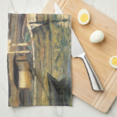 De Seine te Asnieres door Claude Monet Theedoek (Quarter Fold)