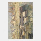 De Seine te Asnieres door Claude Monet Theedoek (Verticaal)