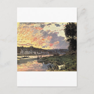 De Seine te Bougival in de Avond (1870) Briefkaart
