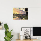 De Seine te Bougival in de Avond (1870) Poster (Thuiskantoor)