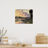 De Seine te Bougival in de Avond (1870) Poster (Keuken)