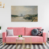 De Seine van de Quai de la Rapee Canvas Afdruk (Insitu (Woonkamer))