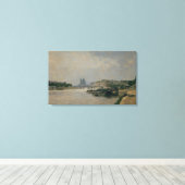 De Seine van de Quai de la Rapee Canvas Afdruk (Insitu (Houten vloer))