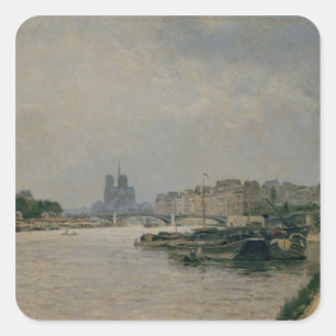 De Seine van de Quai de la Rapee Vierkante Sticker