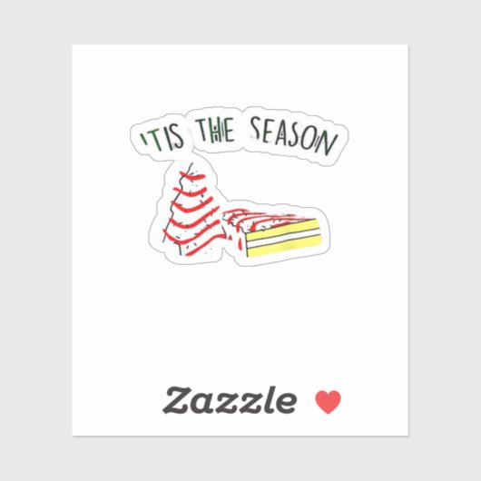 De Seizoen Kerstboom  Sticker (Vel)