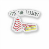 De Seizoen Kerstboom  Sticker (Voorkant)