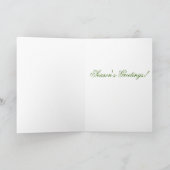 De SEIZOENEN die van de Kroon YULE Met de hand Feestdagen Kaart (Binnen)