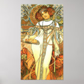De seizoenen: herfst - Alphonse Mucha (1900) Poster (Voorkant)
