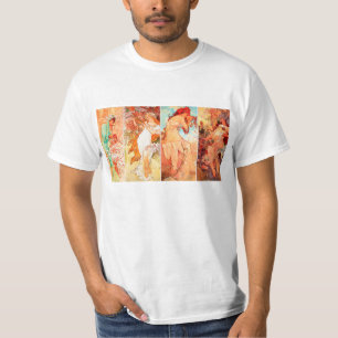 De seizoenen van het t-shirt van Mucha