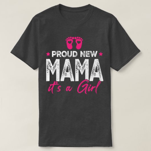 De  sekse van Retro onthullen trots Nieuw Mama is  T-shirt (Design voorkant)