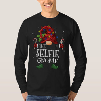 De Selfie Gnome Buffalo met kerstboomstructuur T-shirt