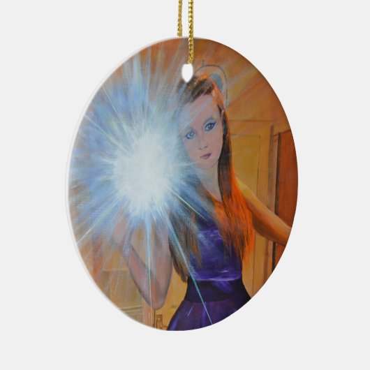 De Selfie Keramisch Ornament (Rechts)