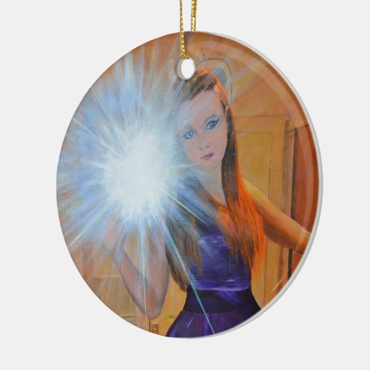 De Selfie Keramisch Ornament (Links)