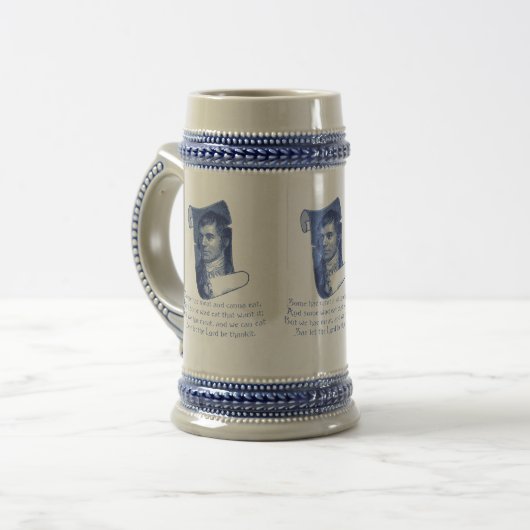 De Selkirk Grace brandt nachts superbruin Bierpul (Voorkant links)