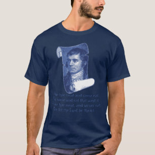 De Selkirk Grace Burns Night Avondmaal Gebed Blauw T-shirt