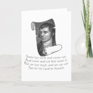 De Selkirk Grace Burns Night Avondmaal Gebed Grey Feestdagen Kaart