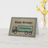 De semi Kaart van de Verjaardag van de Vrachtwagen (Gele Bloem)