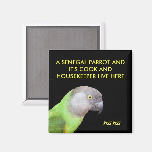 De Senegal Parrot Pet Magneet (Voorkant / Achterkant)