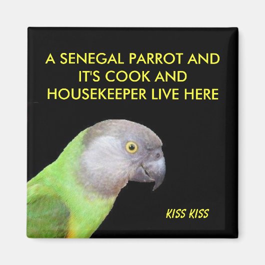 De Senegal Parrot Pet Magneet (Voorkant)