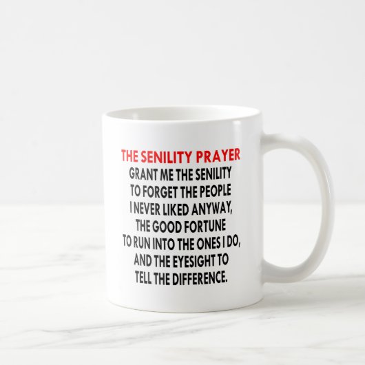 De Senility Prayer Koffiemok (Rechts)