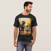 De sensatie van het spelen van honkbal t-shirt (Voorkant volledig)