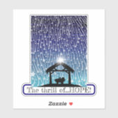De sensatie van HOPE vallende sterren nativity Sticker (Vel)