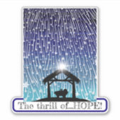 De sensatie van HOPE vallende sterren nativity Sticker (Voorkant)