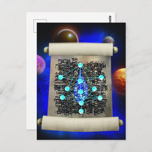 De Sephirot Creëer de wereld Briefkaart (Voorkant / Achterkant)