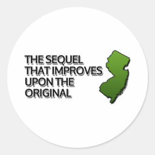 De Sequel die op origineel verbetert Ronde Sticker